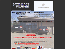 Tablet Screenshot of nissanunlimitedparts.com